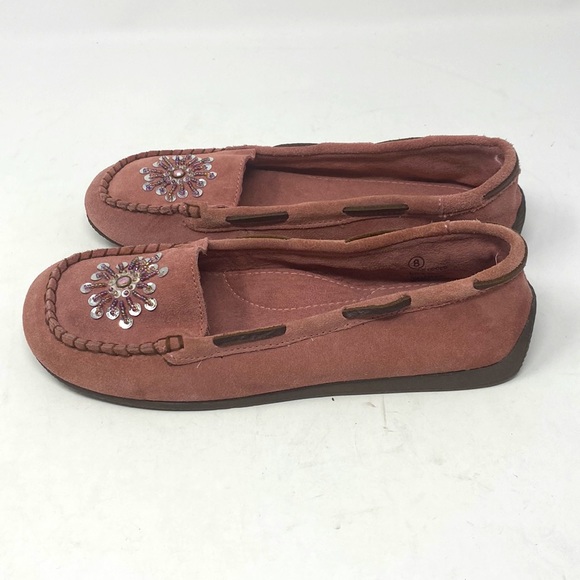 ‼️Xhilaration: Xhilaration: Dusty Rose Slip On Mocs with Bead/Sequin Star size 8 - Picture 2 of 7